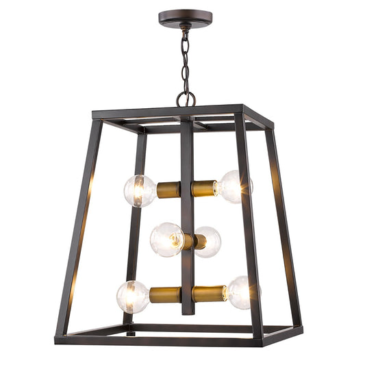 Tiberton 6-Light Oil-Rubbed Bronze Foyer Pendant