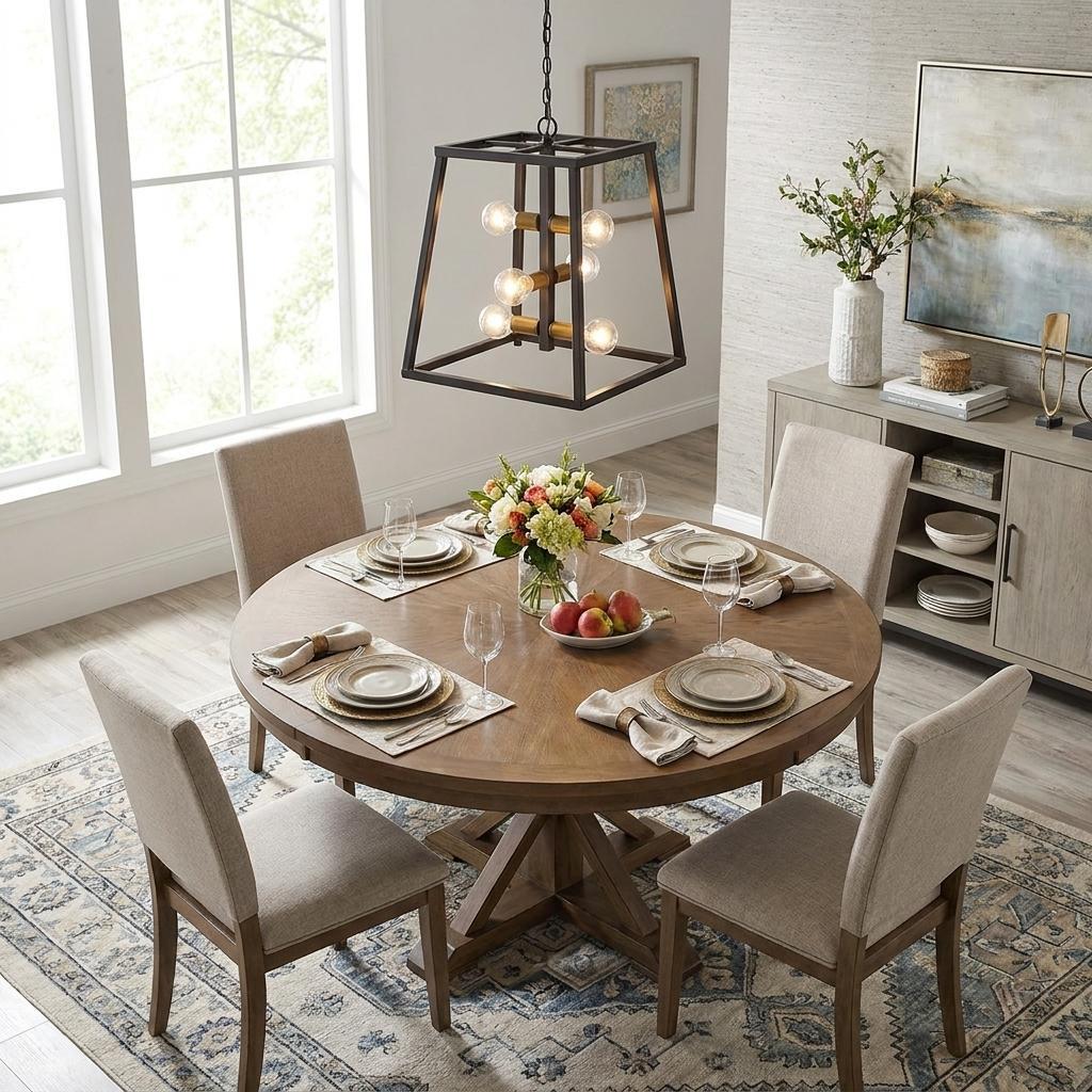Tiberton 6-Light Oil-Rubbed Bronze Foyer Pendant