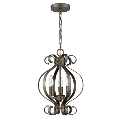 Black Candle Style 3 Light Dimmable Chandelier