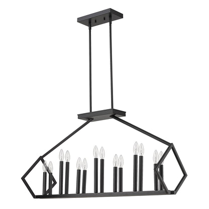 Luca 14-Light Matte Black Pendant