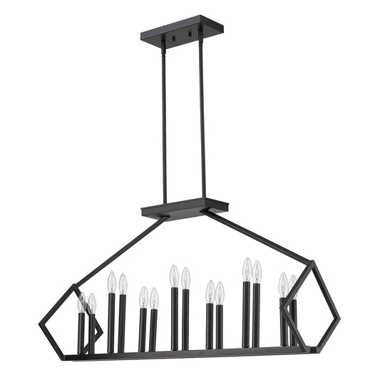 Luca 14-Light Matte Black Pendant
