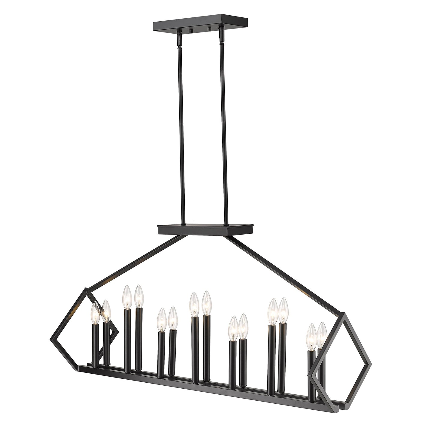 Luca 14-Light Matte Black Pendant