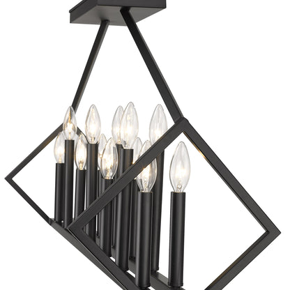 Luca 14-Light Matte Black Pendant