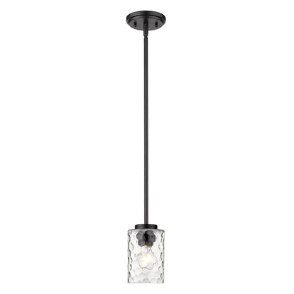 Black & Glass Mini Pendant Hanging Light