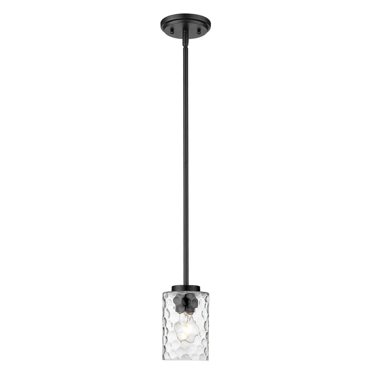 Black & Glass Mini Pendant Hanging Light