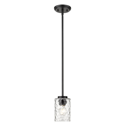 Black & Glass Mini Pendant Hanging Light