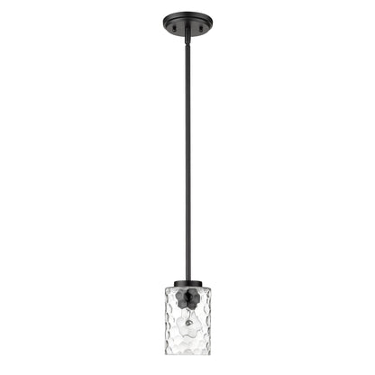 Black & Glass Mini Pendant Hanging Light