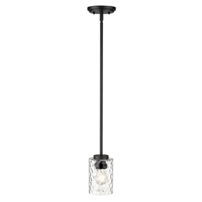 Black & Glass Mini Pendant Hanging Light