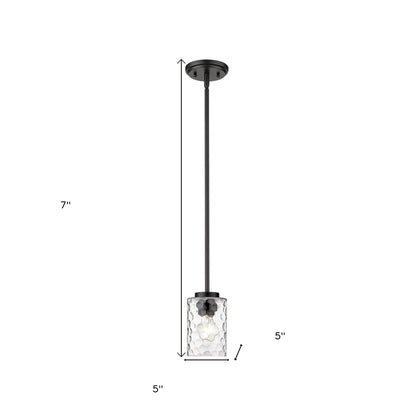 Black & Glass Mini Pendant Hanging Light