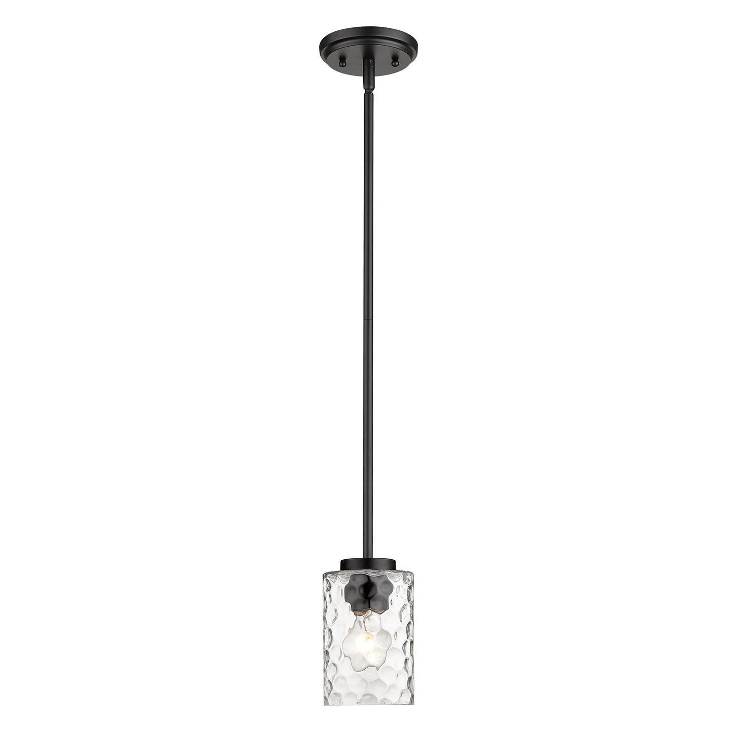 Black & Glass Mini Pendant Hanging Light