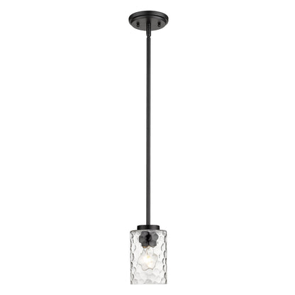 Black & Glass Mini Pendant Hanging Light