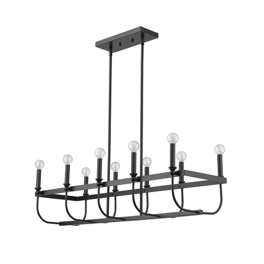 Beckett 10-Light Matte Black Pendant