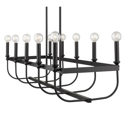 Beckett 10-Light Matte Black Pendant