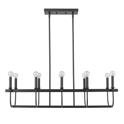 Beckett 10-Light Matte Black Pendant