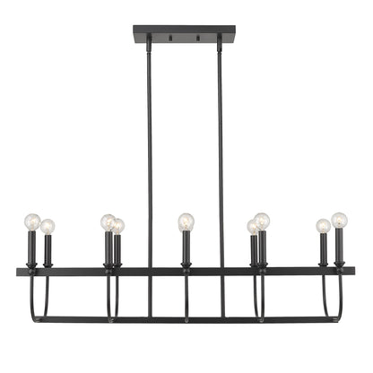 Beckett 10-Light Matte Black Pendant