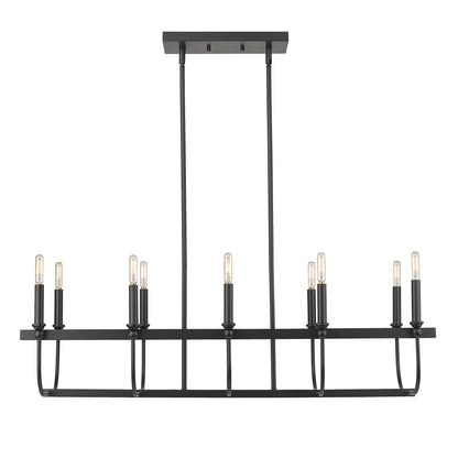 Beckett 10-Light Matte Black Pendant