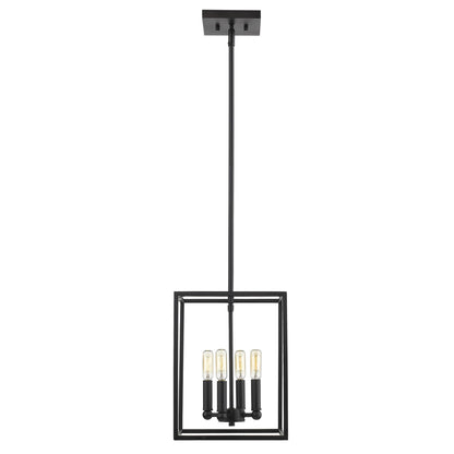 Black 4 Light Ceiling Light