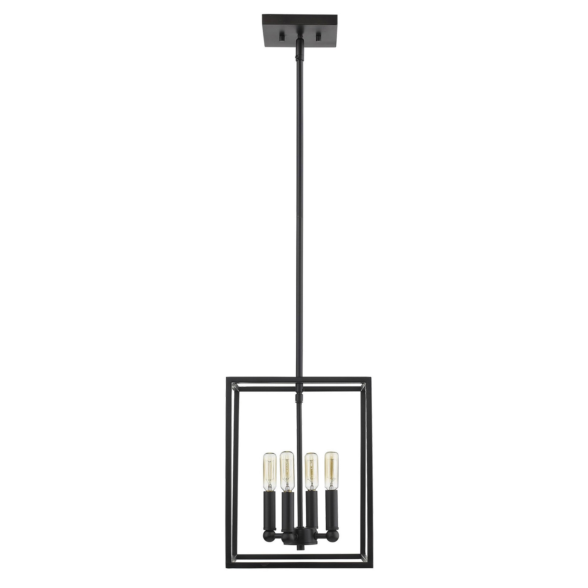 Black 4 Light Ceiling Light