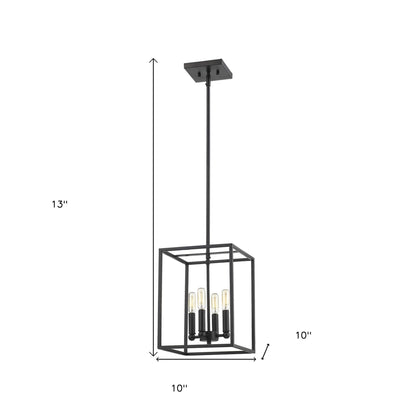 Black 4 Light Ceiling Light