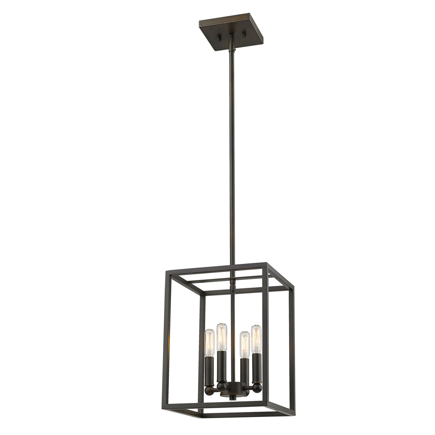 Black 4 Light Ceiling Light