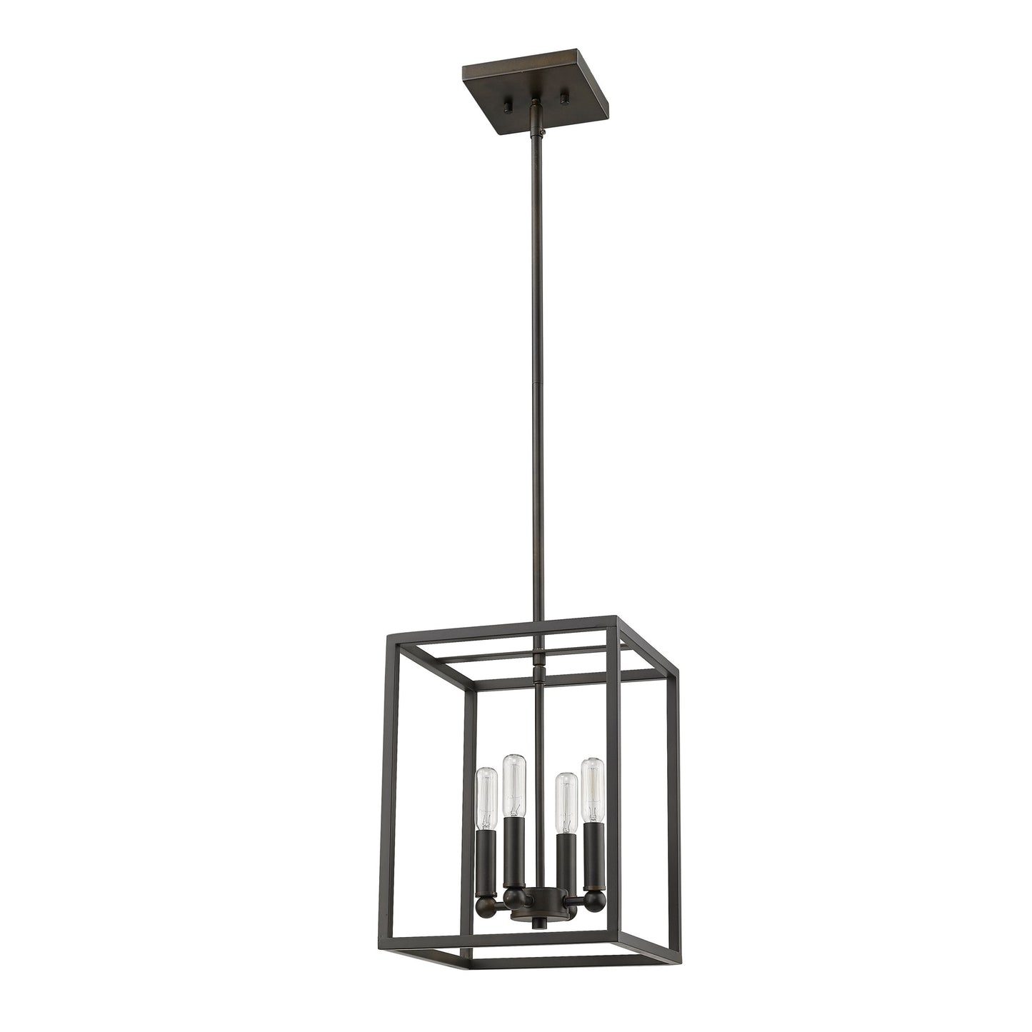 Black 4 Light Ceiling Light