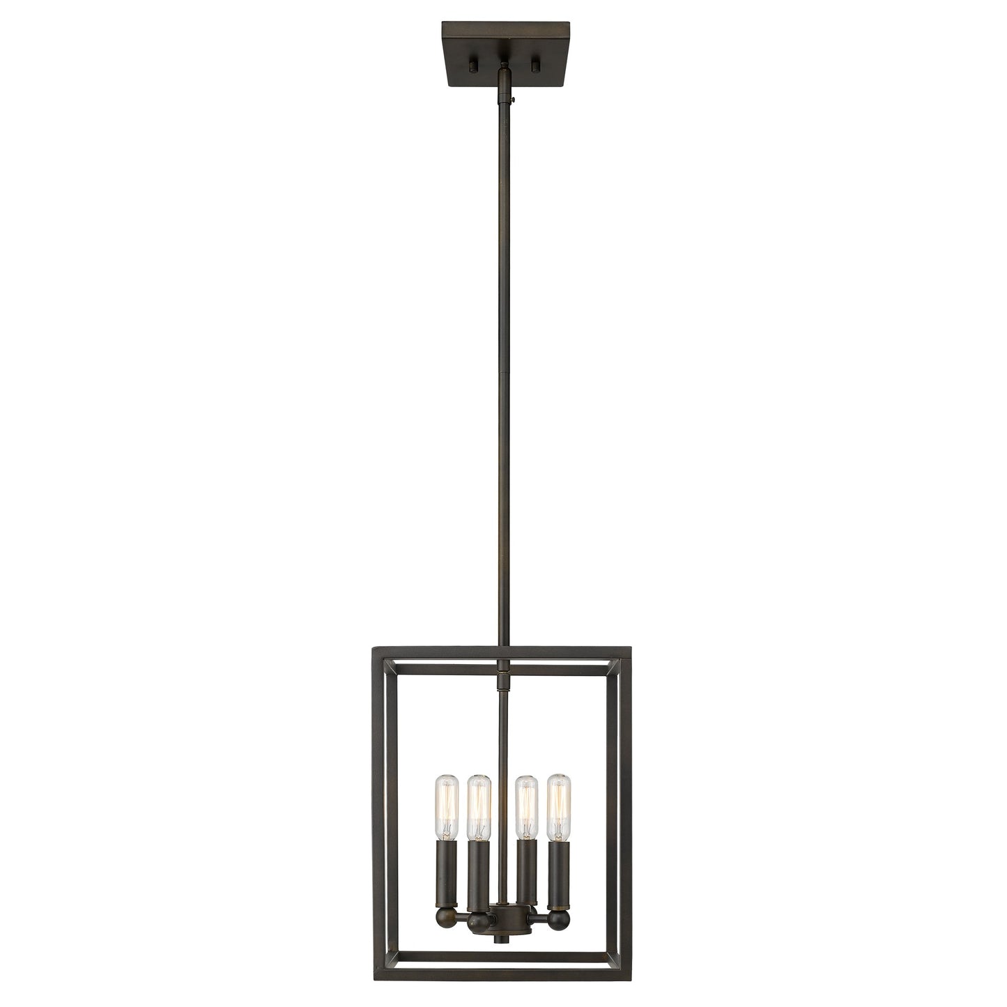 Black 4 Light Ceiling Light