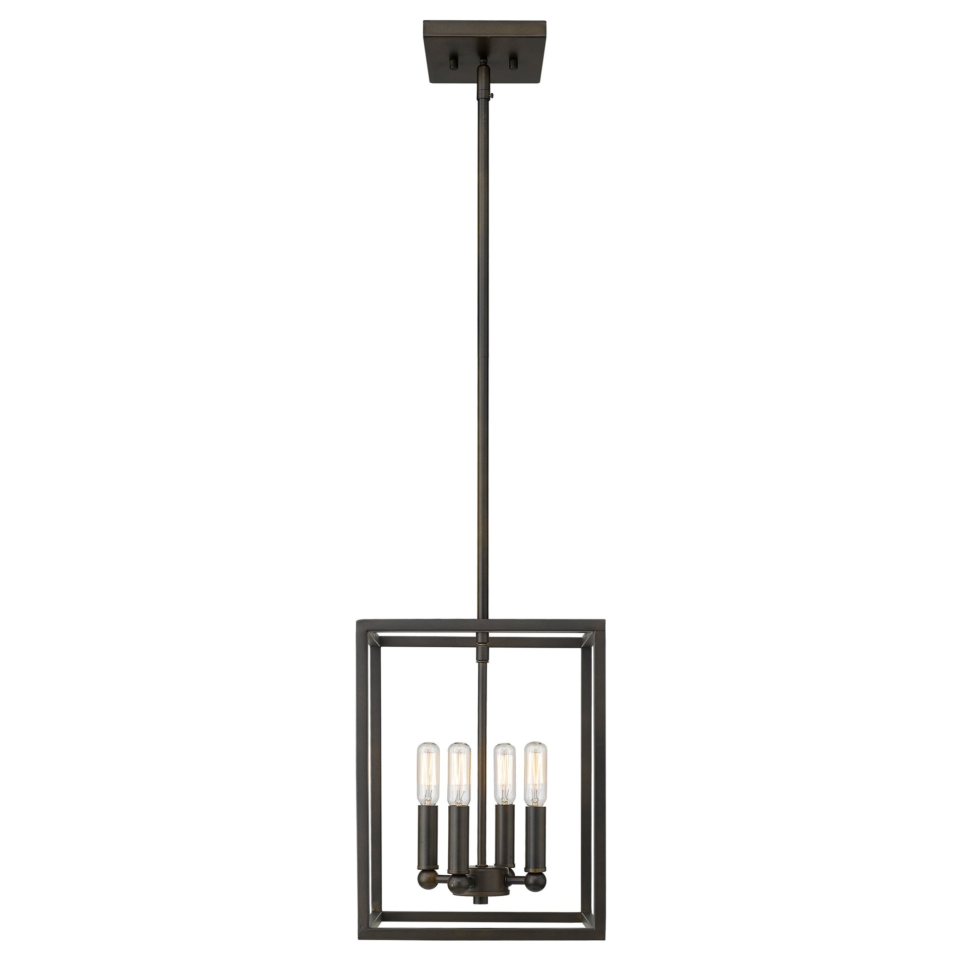 Black 4 Light Ceiling Light
