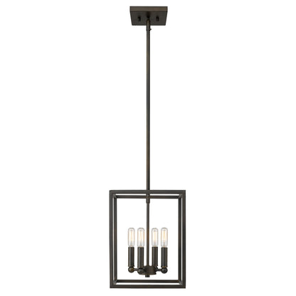 Black 4 Light Ceiling Light