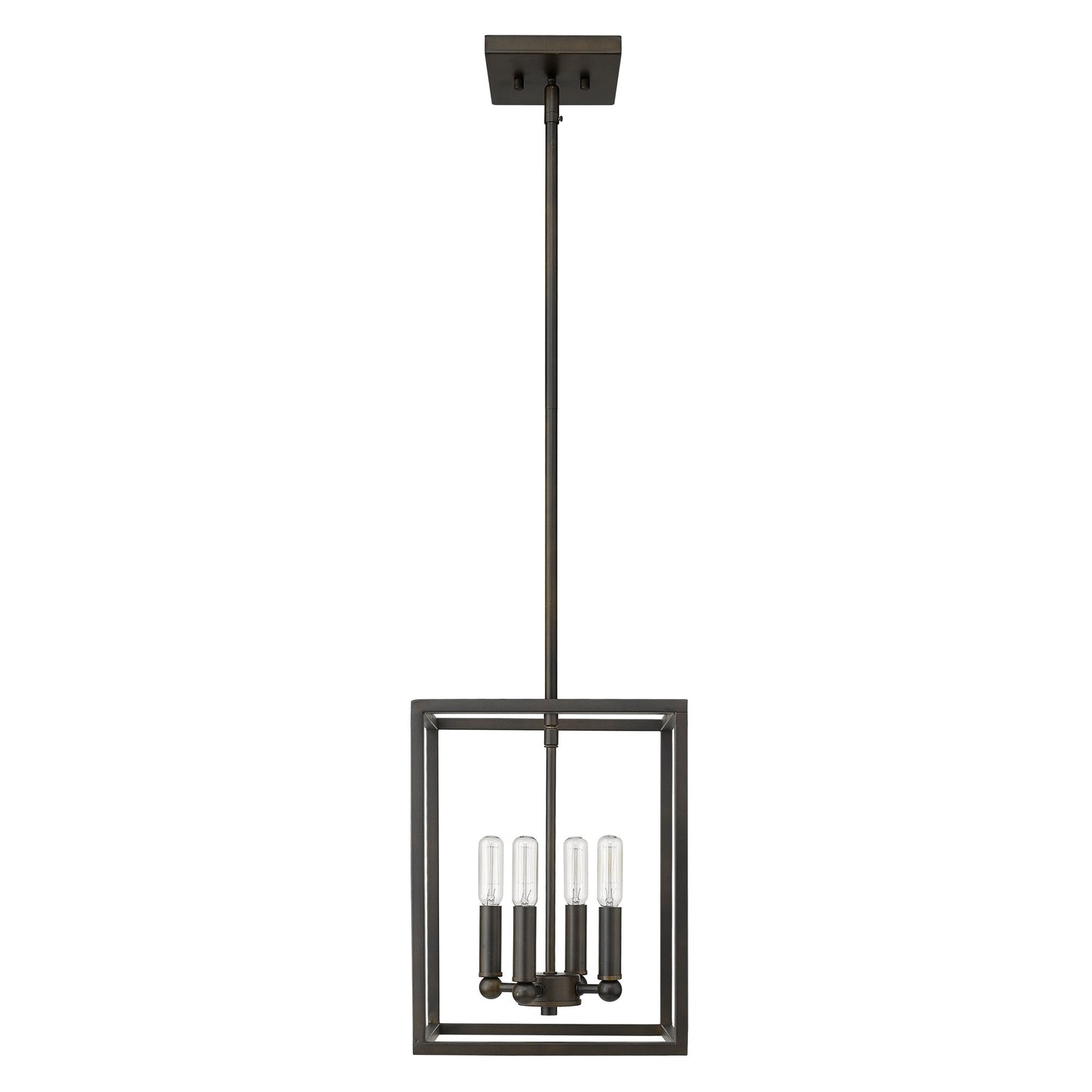 Black 4 Light Ceiling Light