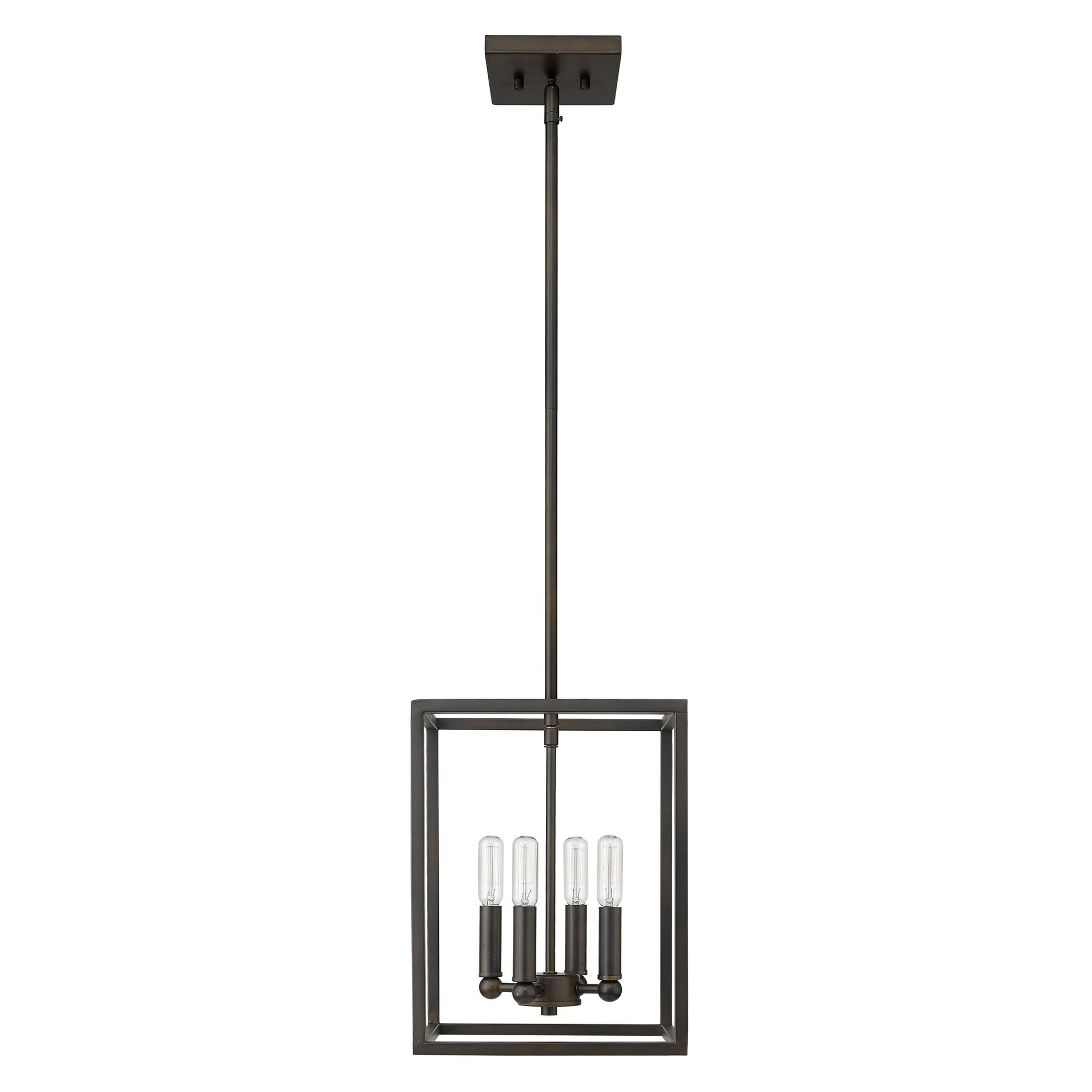 Black 4 Light Ceiling Light