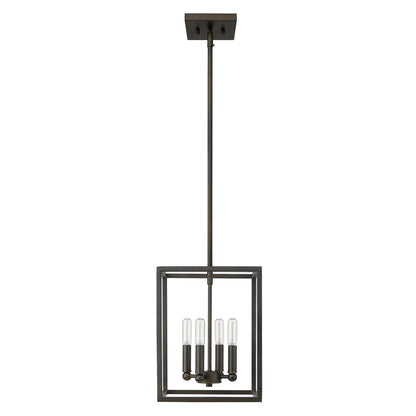 Black 4 Light Ceiling Light