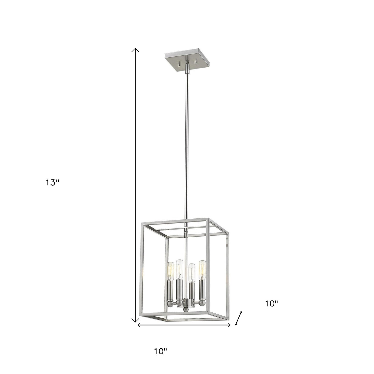 Silver 4 Light Ceiling Light