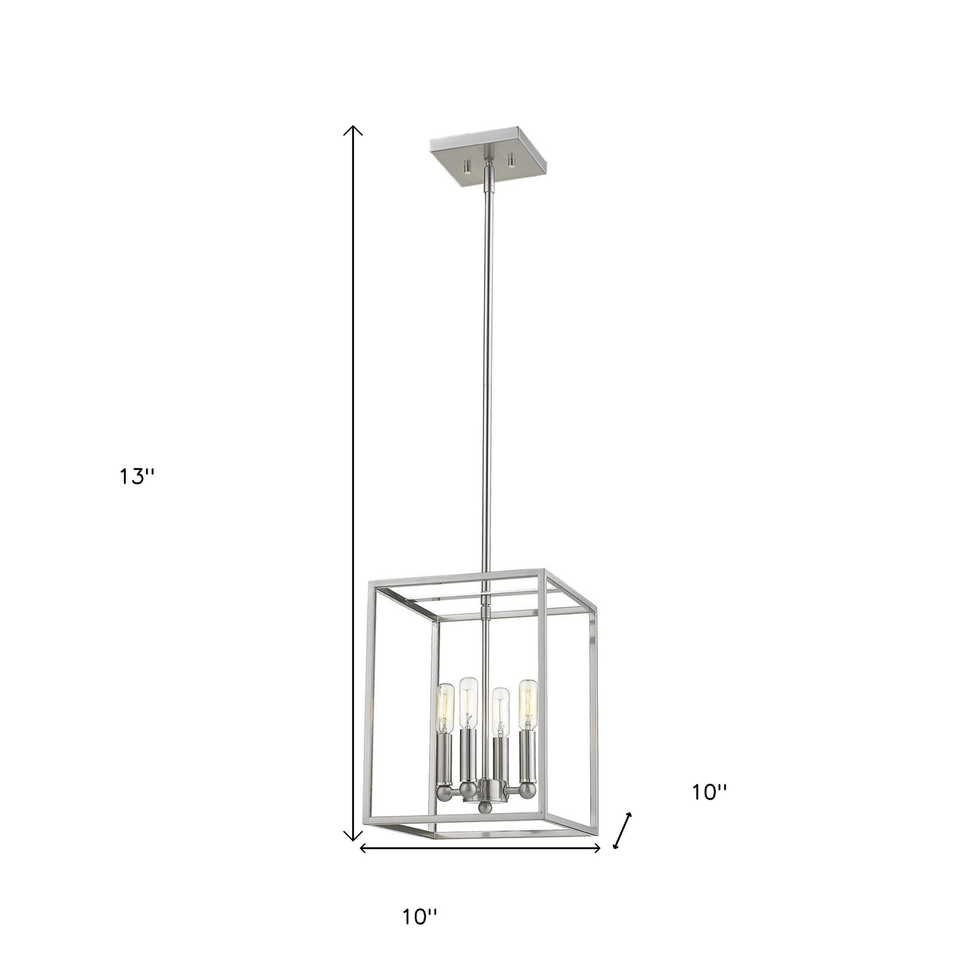 Silver 4 Light Ceiling Light