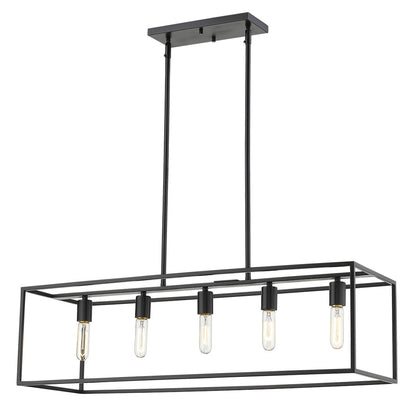 Cobar 5-Light Matte Black Pendant