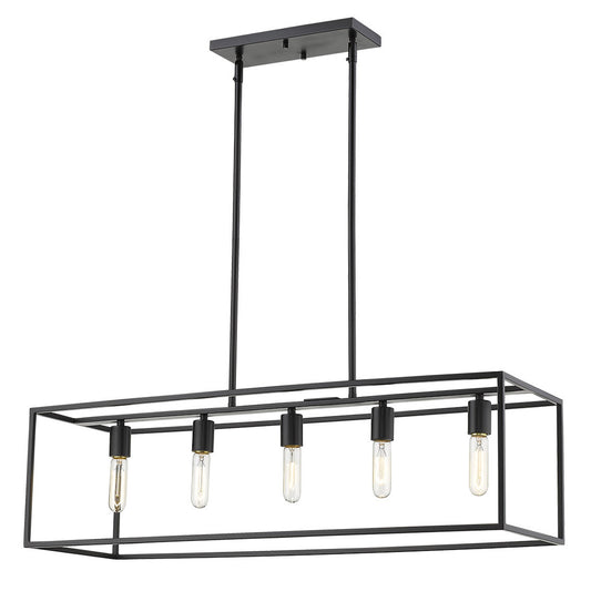 Cobar 5-Light Matte Black Pendant