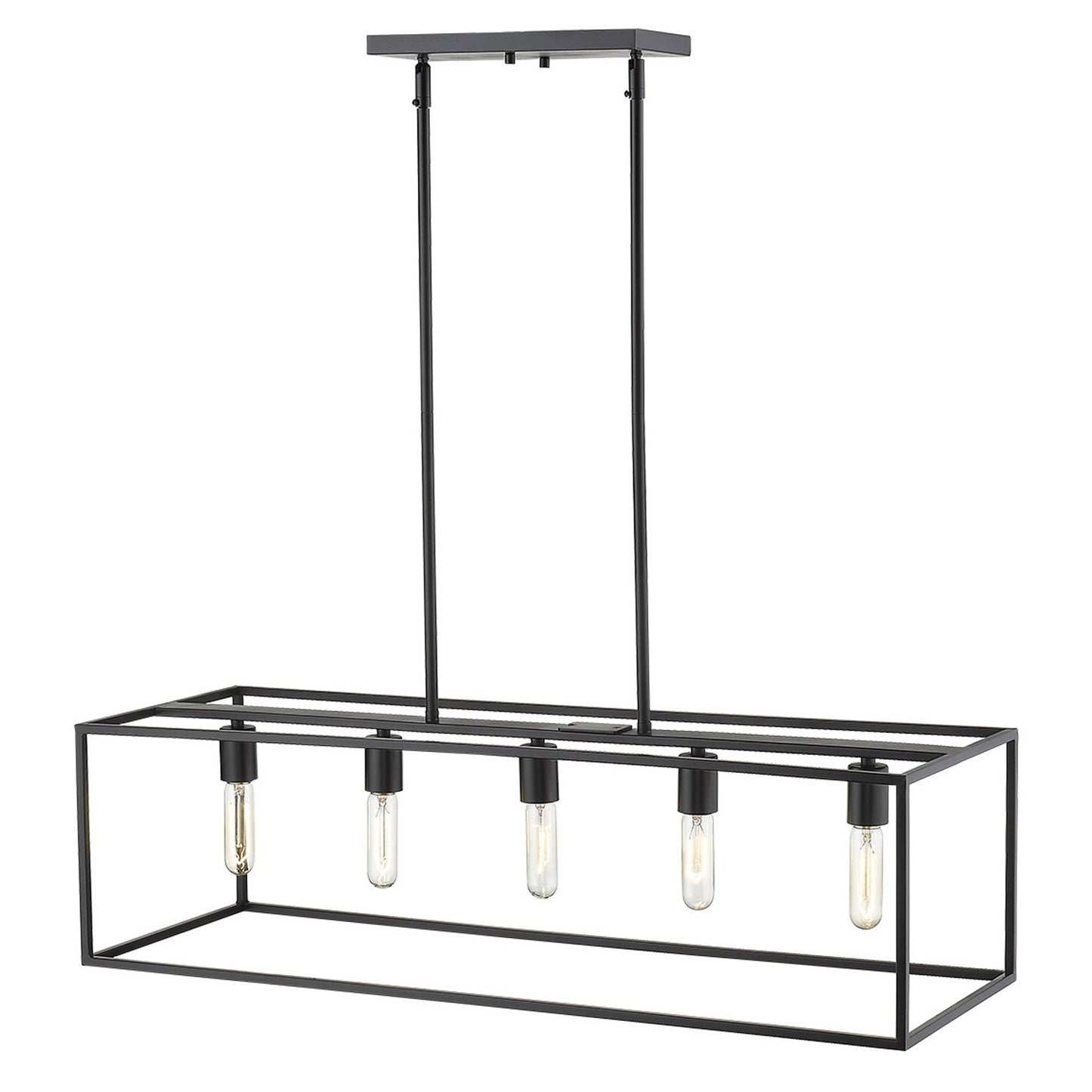 Black 5 Light Ceiling Light