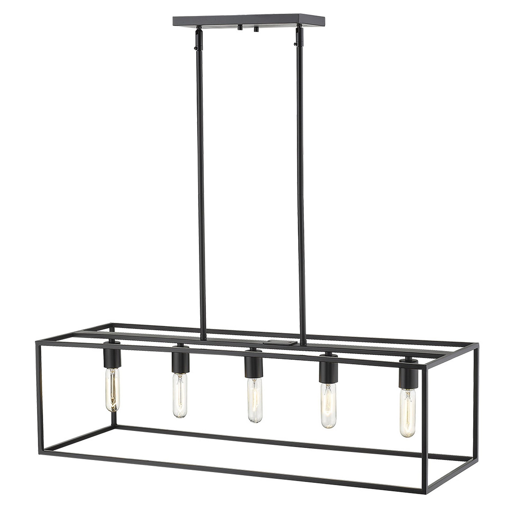 Black 5 Light Ceiling Light