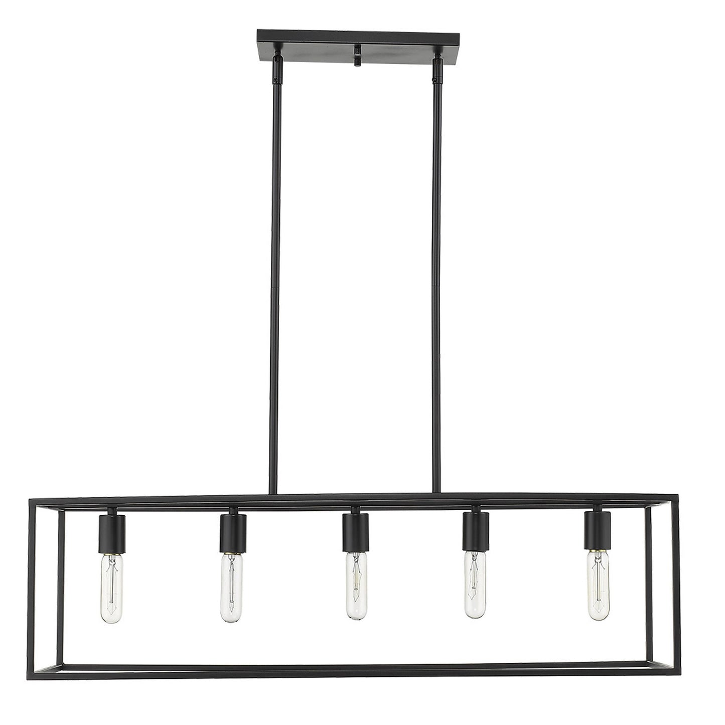 Black 5 Light Ceiling Light