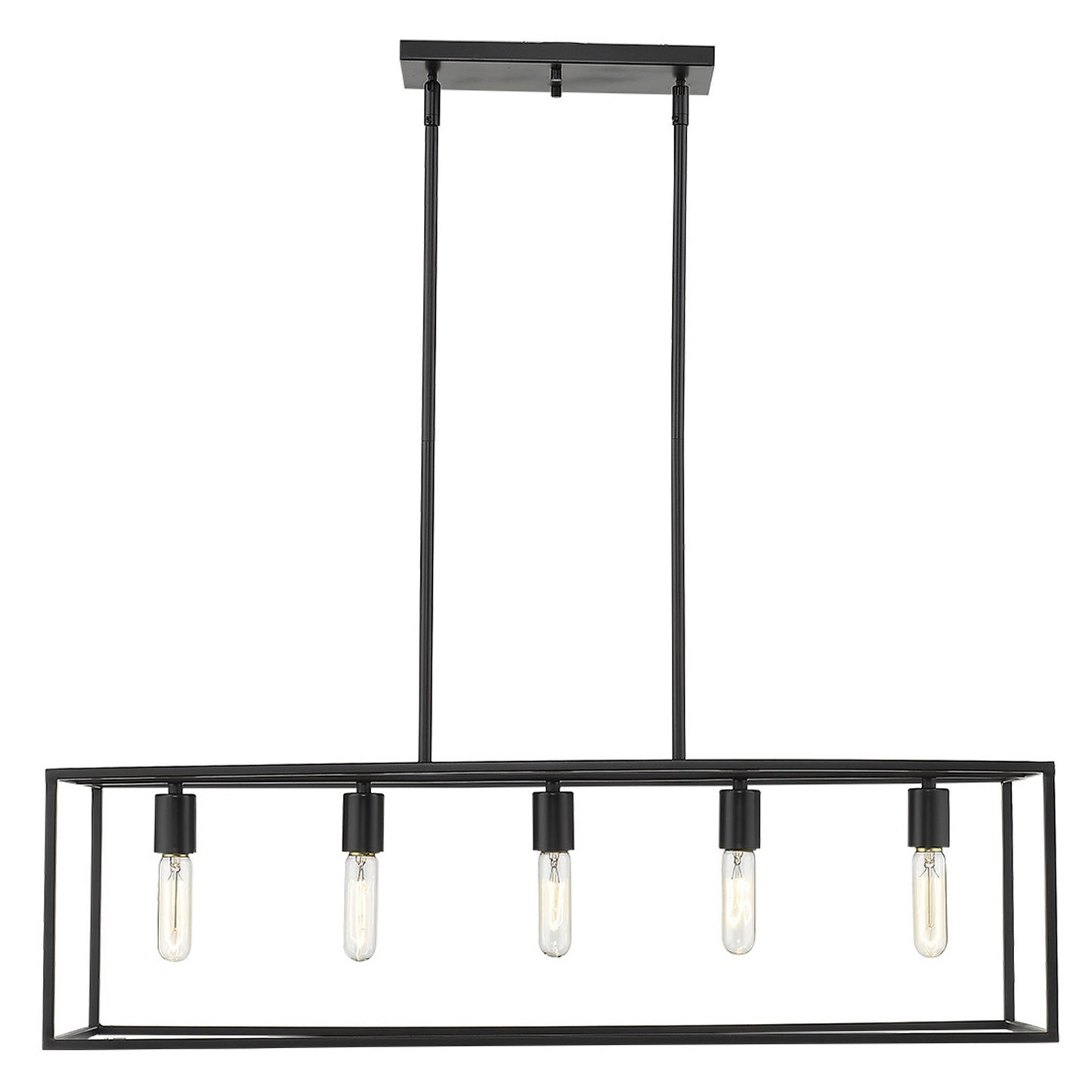 Black 5 Light Ceiling Light