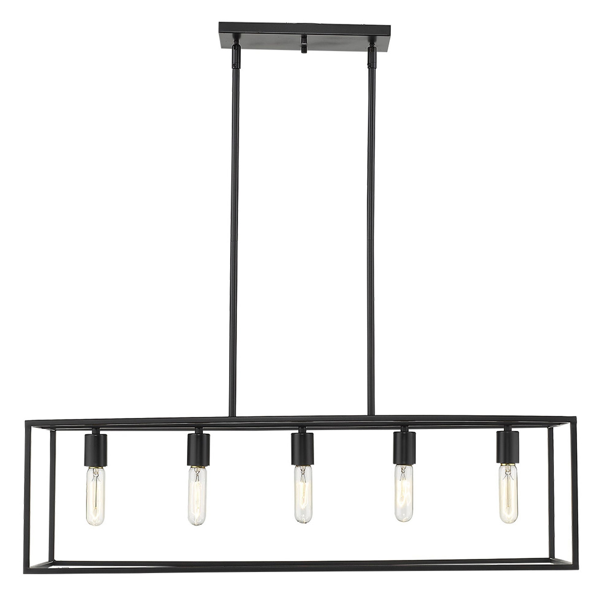 Black 5 Light Ceiling Light