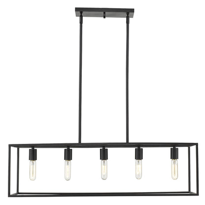 Black 5 Light Ceiling Light