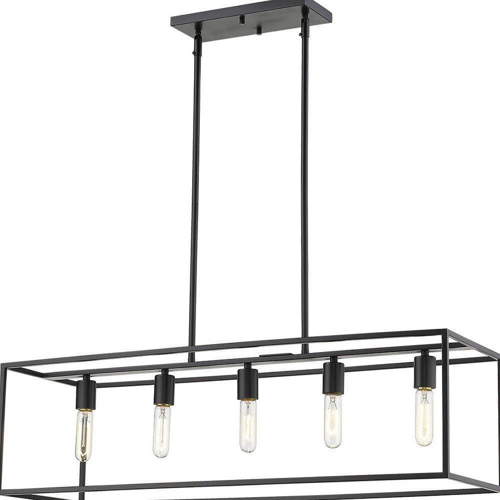 Black 5 Light Ceiling Light