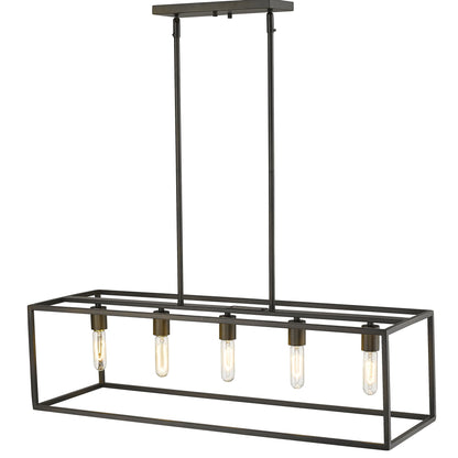 Cobar 5-Light Soil-Rubbed Bronze Pendant