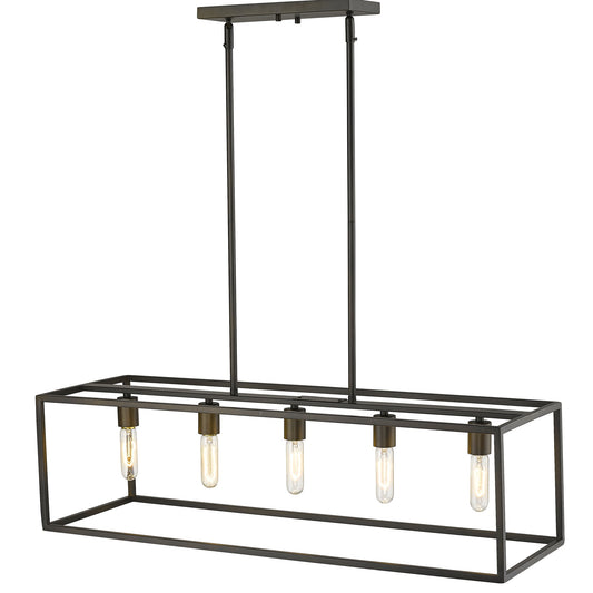 Cobar 5-Light Soil-Rubbed Bronze Pendant
