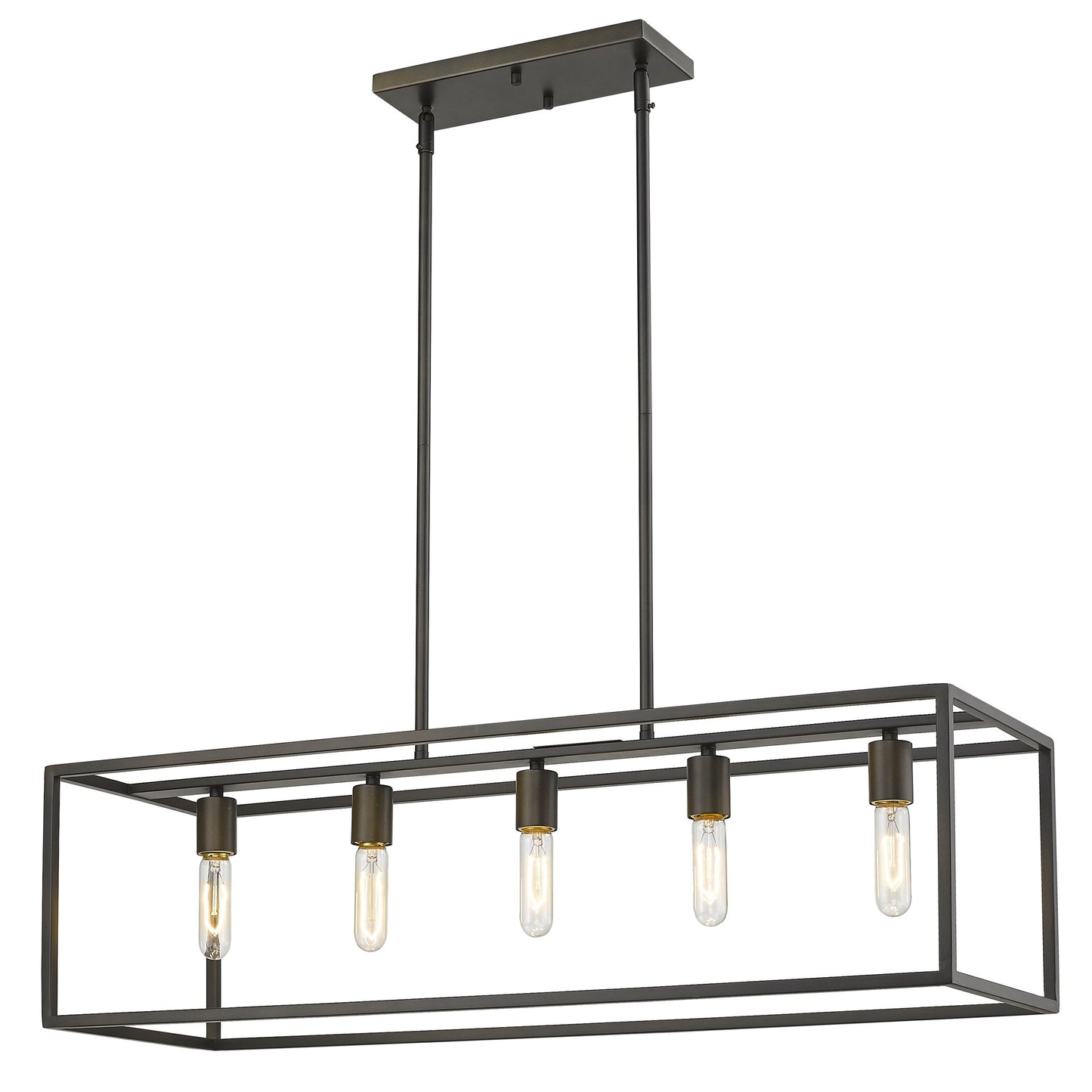 Black 5 Light Ceiling Light