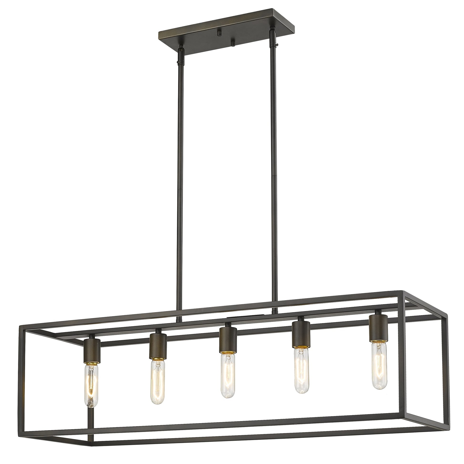 Black 5 Light Ceiling Light