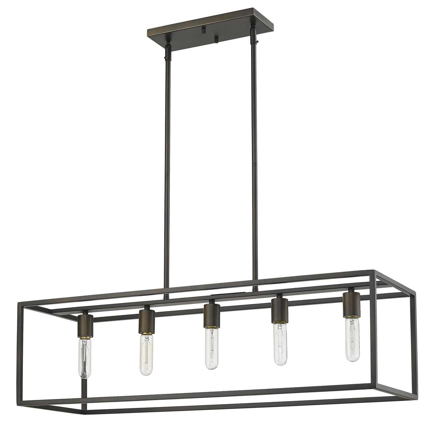 Black 5 Light Ceiling Light