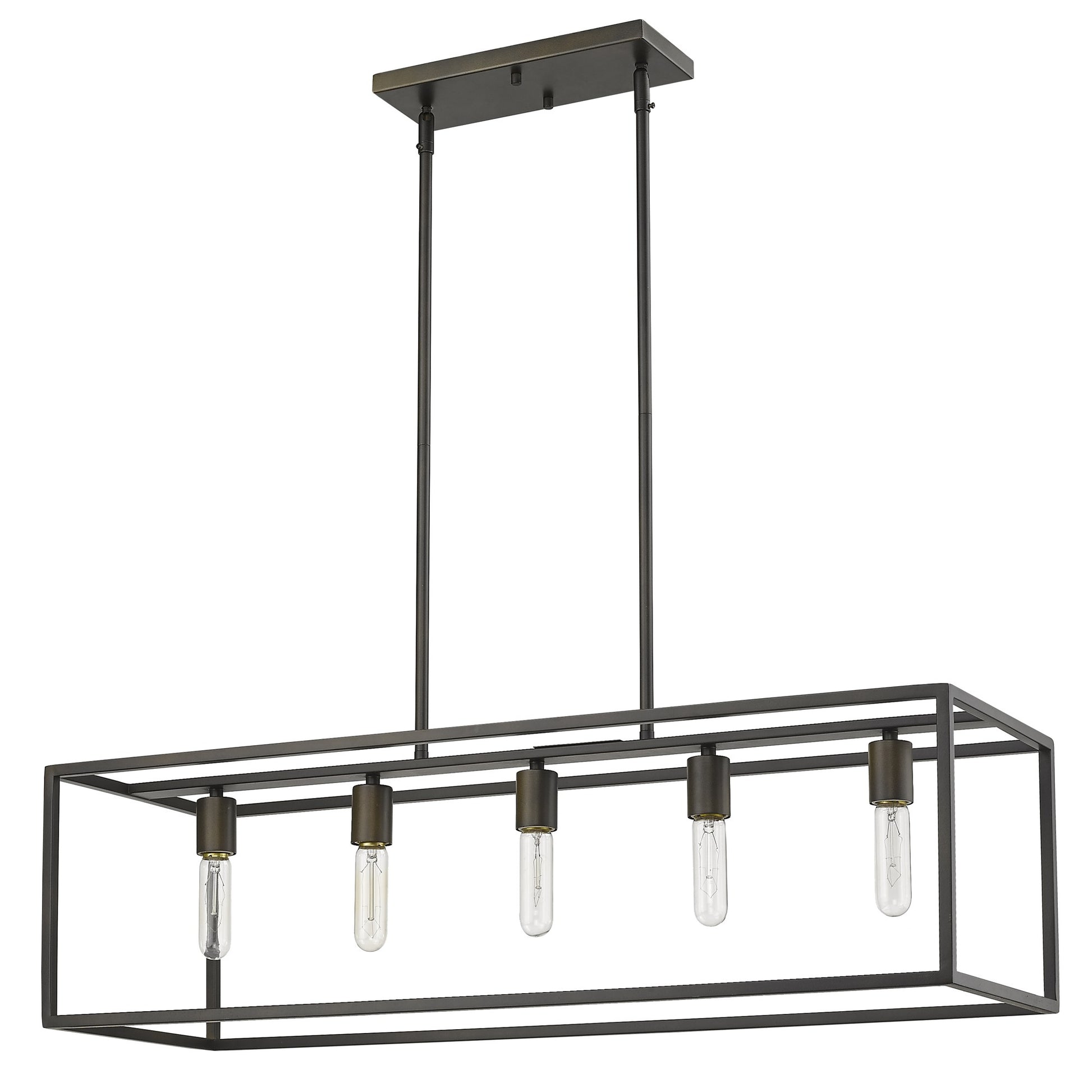 Black 5 Light Ceiling Light