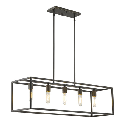 Black 5 Light Ceiling Light