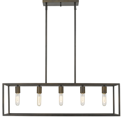 Black 5 Light Ceiling Light